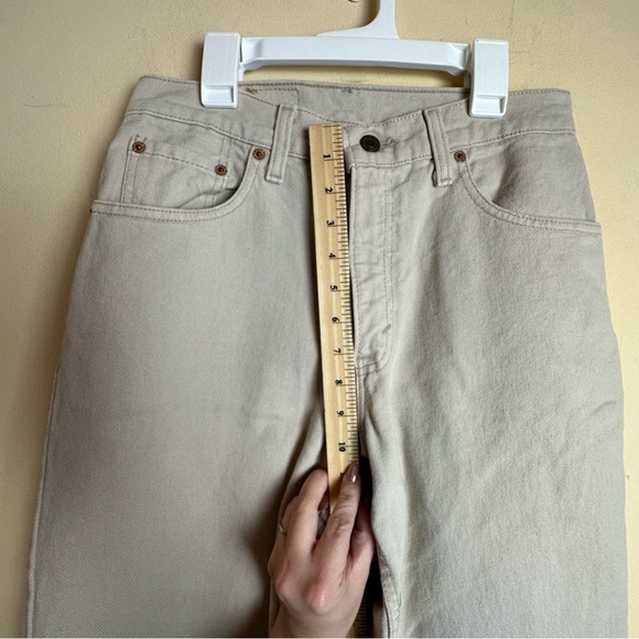 Levis Vintage 550 Jeans Tan Relaxed Fit Tapered Leg Womens Size 9 Med Y2K - Picture 14 of 16